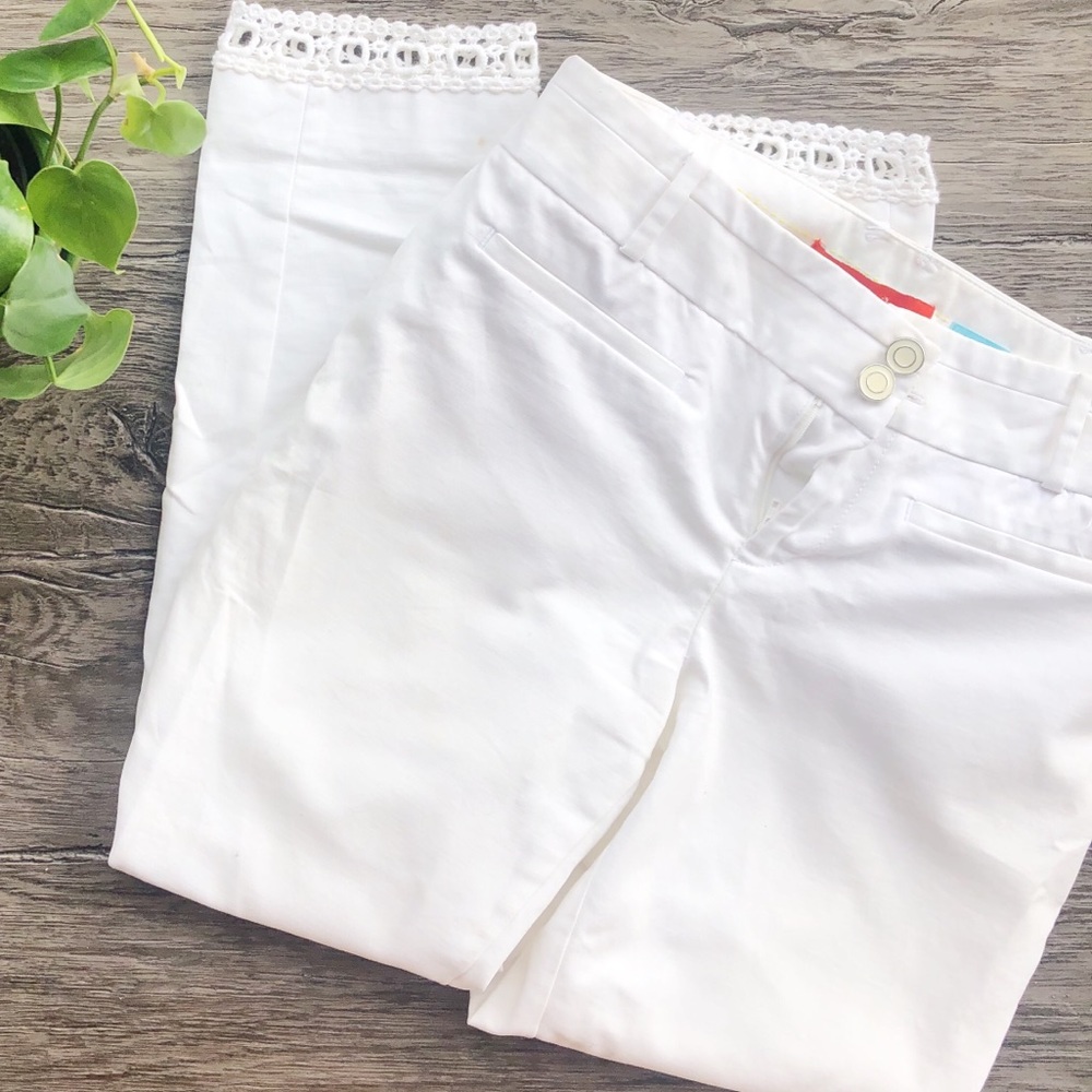 🌸 Anthropologie White Cartonnier Charlie Ankle